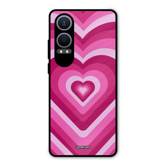 Red Pink Heart Oneplus Nord CE4 Lite Mobile Back Cover - Aesthetic PrintShield Case