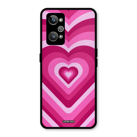 Red Pink Heart Realme GT 2 Mobile Back Cover - Aesthetic PrintShield Case