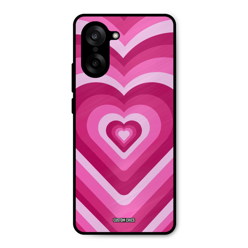 Red Pink Heart Oneplus Nord CE5 Mobile Back Cover - Aesthetic PrintShield Case