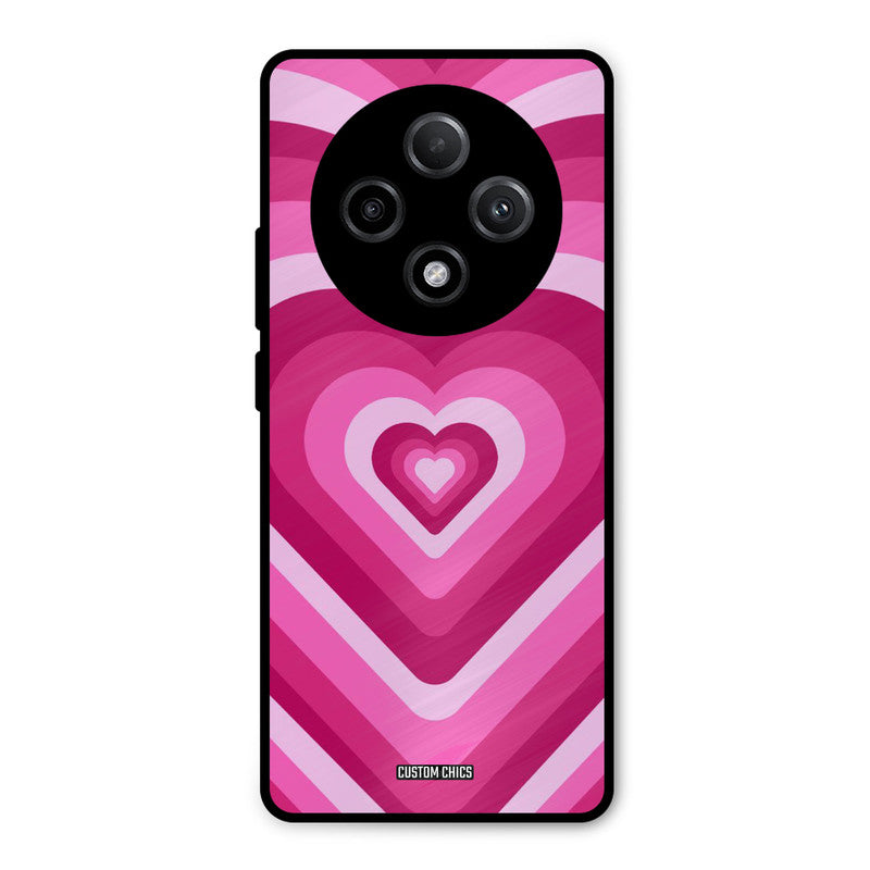 Red Pink Heart Oppo F27 Pro Plus 5G Mobile Back Cover - Aesthetic PrintShield Case
