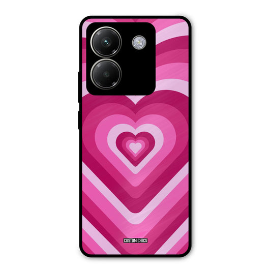 Red Pink Heart Poco M7 Pro Mobile Back Cover - Aesthetic PrintShield Case