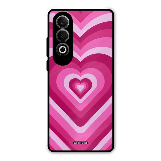 Red Pink Heart OnePlus Nord CE4 Mobile Back Cover - Aesthetic PrintShield Case