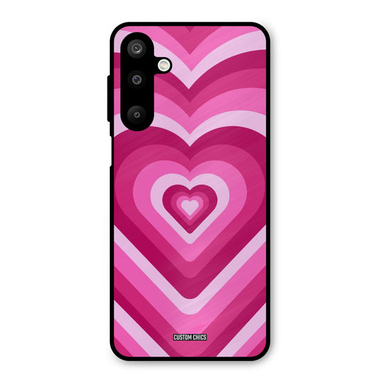 Red Pink Heart Samsung Galaxy M16 Mobile Back Cover - Aesthetic PrintShield Case