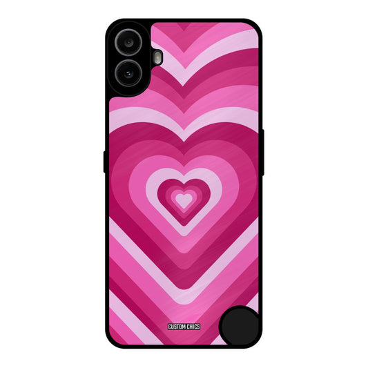 Red Pink Heart Nothing CMF Phone 1 Mobile Back Cover - Aesthetic PrintShield Case