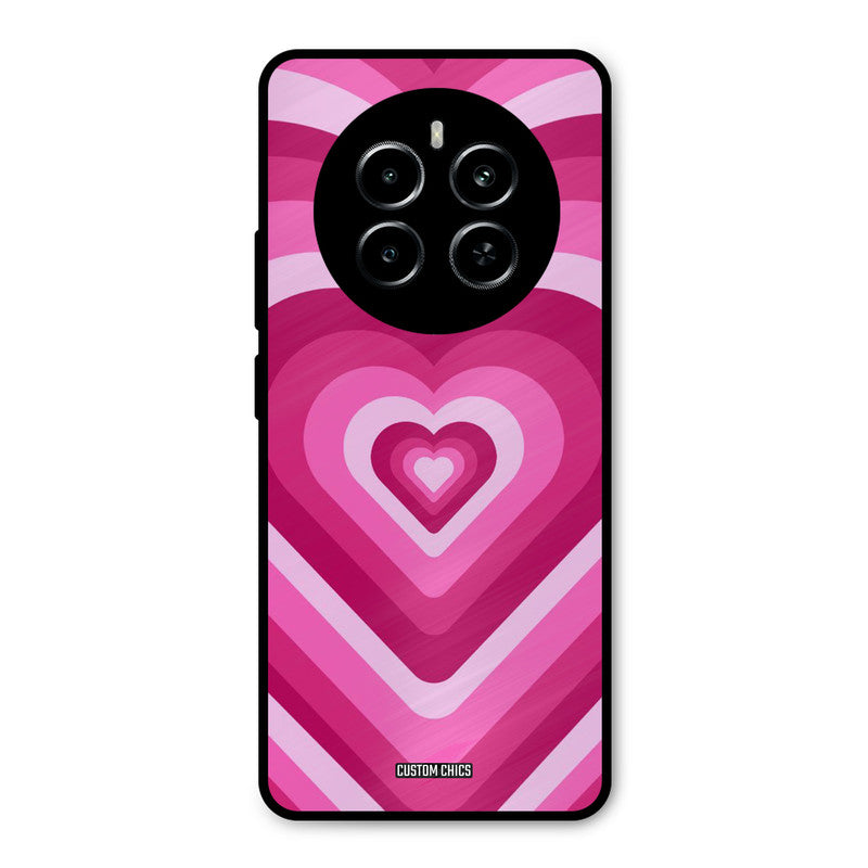 Red Pink Heart Realme P1 5G Mobile Back Cover - Aesthetic PrintShield Case