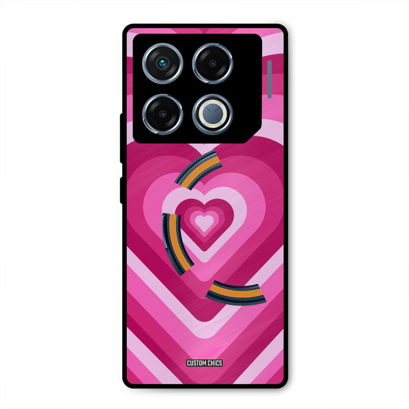 Red Pink Heart Infinix GT 20 Pro Mobile Back Cover - Aesthetic PrintShield Case