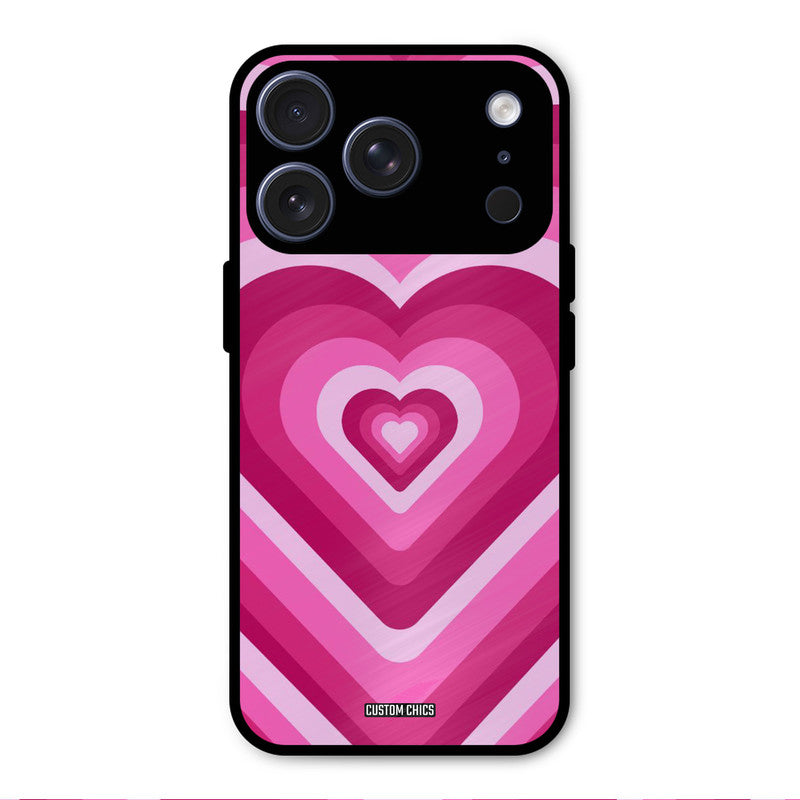 Red Pink Heart iPhone 17 Pro Max Mobile Back Cover - Aesthetic PrintShield Case