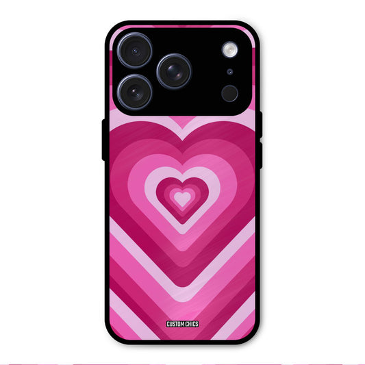 Red Pink Heart iPhone 17 Pro Max Mobile Back Cover - Aesthetic PrintShield Case