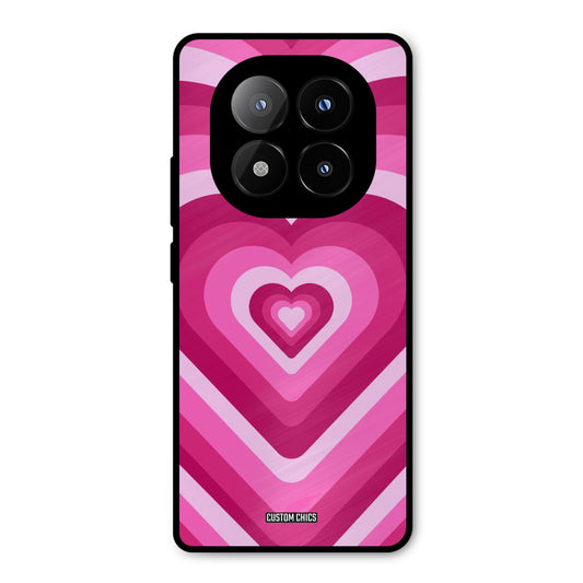 Red Pink Heart Redmi Note 14 Pro Plus 5G Mobile Back Cover - Aesthetic PrintShield Case