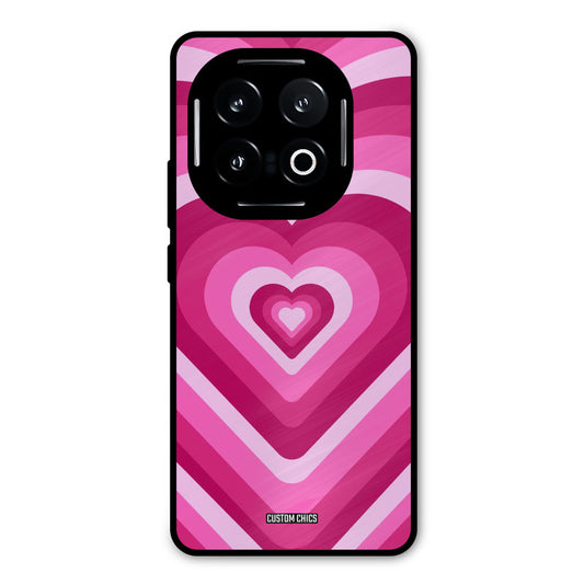 Red Pink Heart iQOO 13 Mobile Back Cover - Aesthetic PrintShield Case