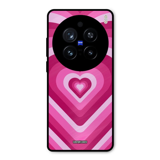Red Pink Heart Vivo X200 Pro Mobile Back Cover - Aesthetic PrintShield Case