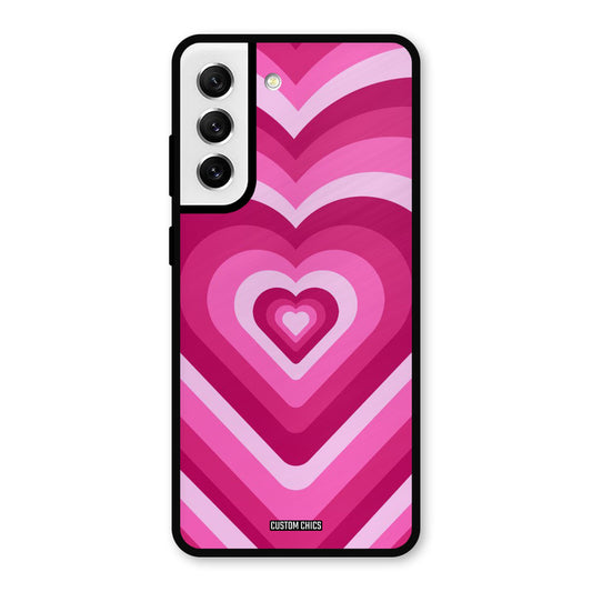 Red Pink Heart Samsung Galaxy S21 FE 5G Mobile Back Cover - Aesthetic PrintShield Case