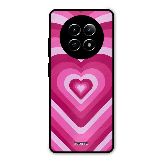 Red Pink Heart Realme Narzo N65 Mobile Back Cover - Aesthetic PrintShield Case