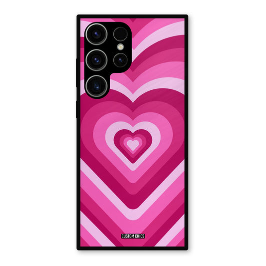 Red Pink Heart Samsung Galaxy S23 Ultra Mobile Back Cover - Aesthetic PrintShield Case