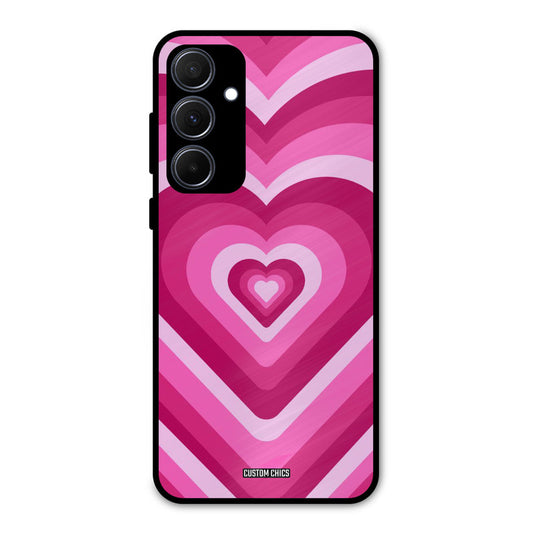 Red Pink Heart Samsung Galaxy A35 5G Mobile Back Cover - Aesthetic PrintShield Case