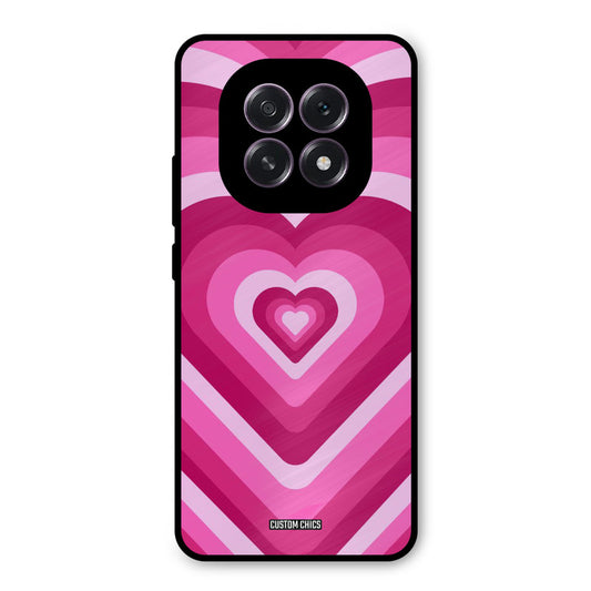 Red Pink Heart Oppo F29 Mobile Back Cover - Aesthetic PrintShield Case