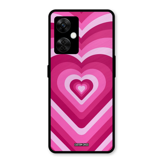 Red Pink Heart OnePlus Nord CE 3 Lite Mobile Back Cover - Aesthetic PrintShield Case