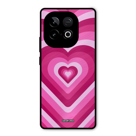 Red Pink Heart iQOO Neo 10 Mobile Back Cover - Aesthetic PrintShield Case