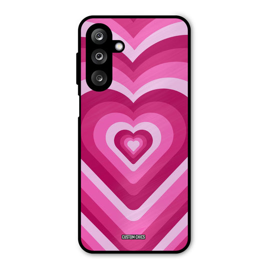 Red Pink Heart Samsung Galaxy M36 Mobile Back Cover - Aesthetic PrintShield Case
