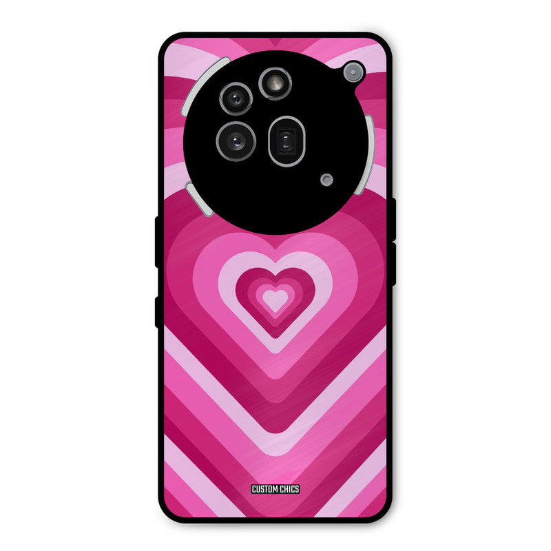 Red Pink Heart Nothing Phone 3A Pro Mobile Back Cover - Aesthetic PrintShield Case