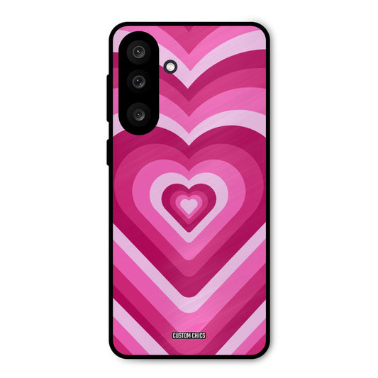 Red Pink Heart Samsung Galaxy M56 Mobile Back Cover - Aesthetic PrintShield Case