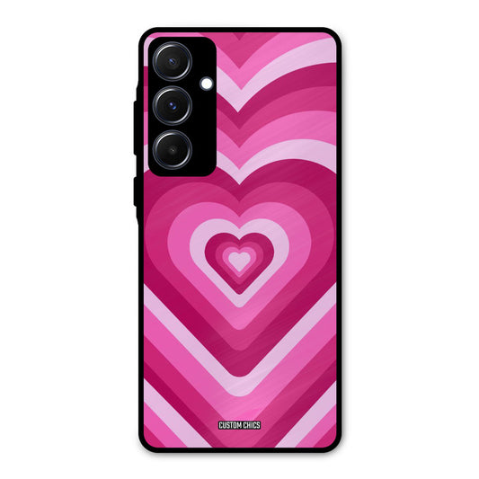Red Pink Heart Samsung Galaxy A55 5G Mobile Back Cover - Aesthetic PrintShield Case