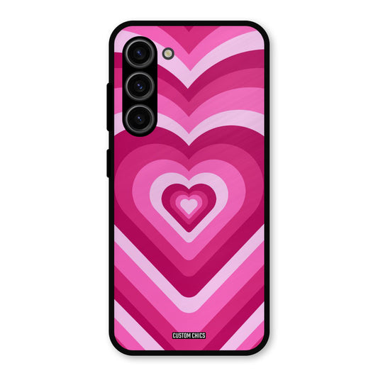 Red Pink Heart Samsung Galaxy S23 Mobile Back Cover - Aesthetic PrintShield Case