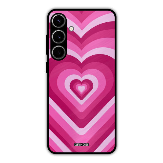 Red Pink Heart Samsung Galaxy S24 Plus Mobile Back Cover - Aesthetic PrintShield Case