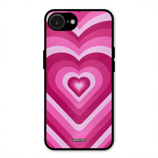 Red Pink Heart iPhone 16e Mobile Back Cover - Aesthetic PrintShield Case