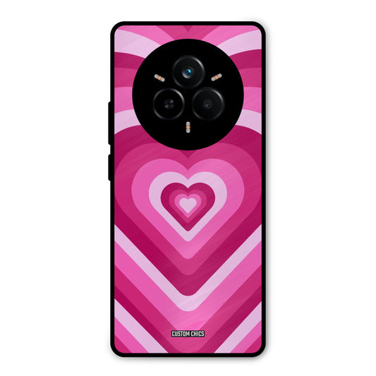 Red Pink Heart Realme 14 Pro Mobile Back Cover - Aesthetic PrintShield Case
