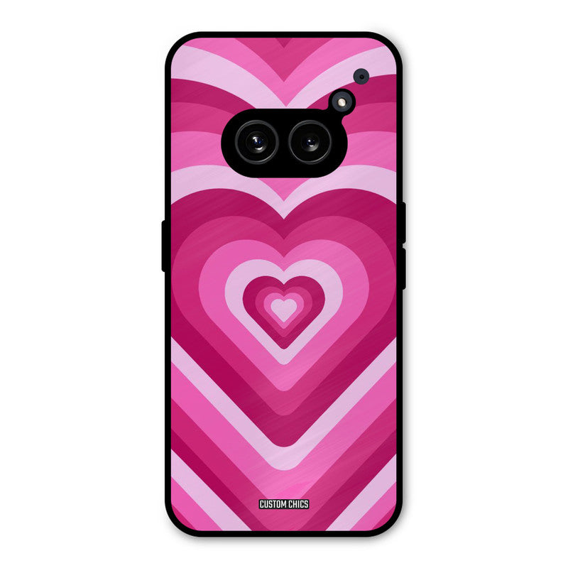 Red Pink Heart Nothing Phone 2a Mobile Back Cover - Aesthetic PrintShield Case