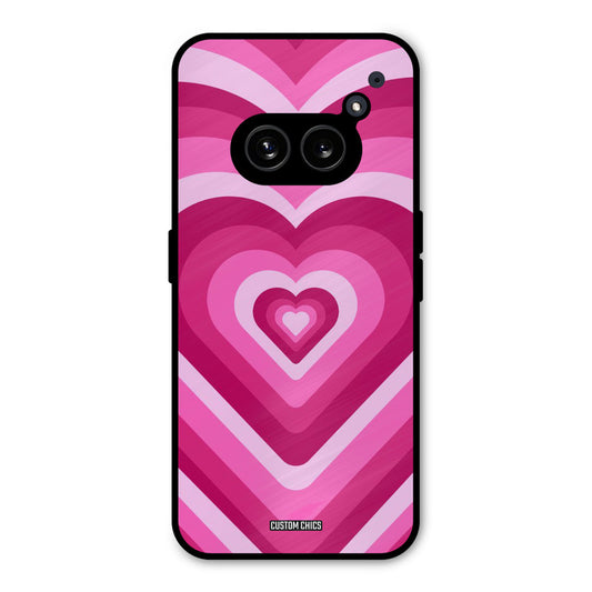 Red Pink Heart Nothing Phone 2a Mobile Back Cover - Aesthetic PrintShield Case