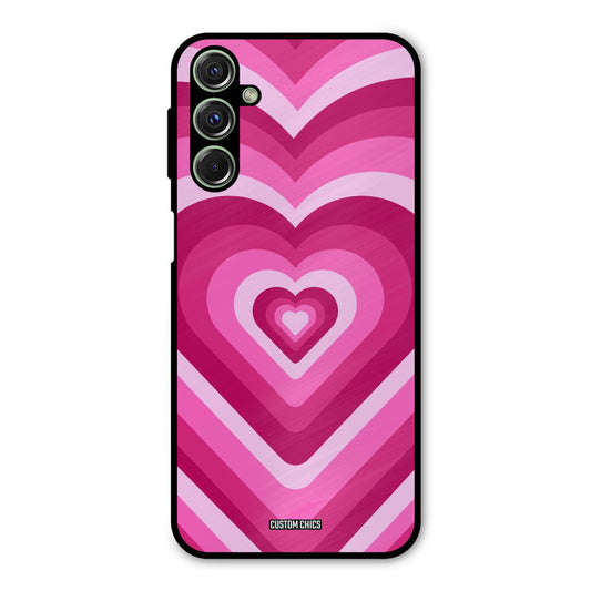 Red Pink Heart Samsung Galaxy M34 Mobile Back Cover - Aesthetic PrintShield Case