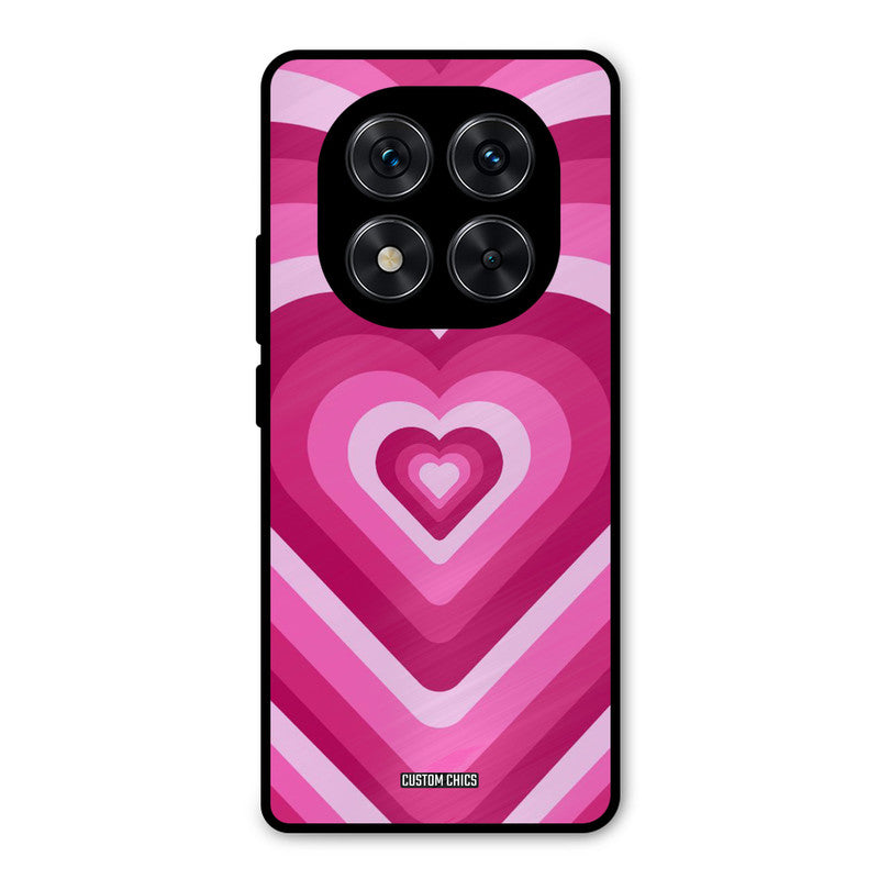 Red Pink Heart Redmi Note 14 Pro Mobile Back Cover - Aesthetic PrintShield Case