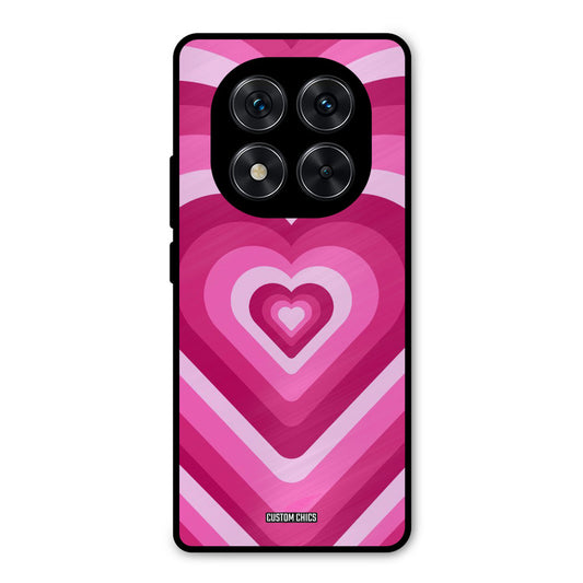 Red Pink Heart Redmi Note 14 Pro Mobile Back Cover - Aesthetic PrintShield Case
