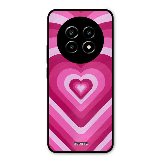 Red Pink Heart Realme 14 Pro lite Mobile Back Cover - Aesthetic PrintShield Case