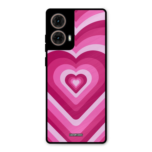 Red Pink Heart Moto G85 Mobile Back Cover - Aesthetic PrintShield Case