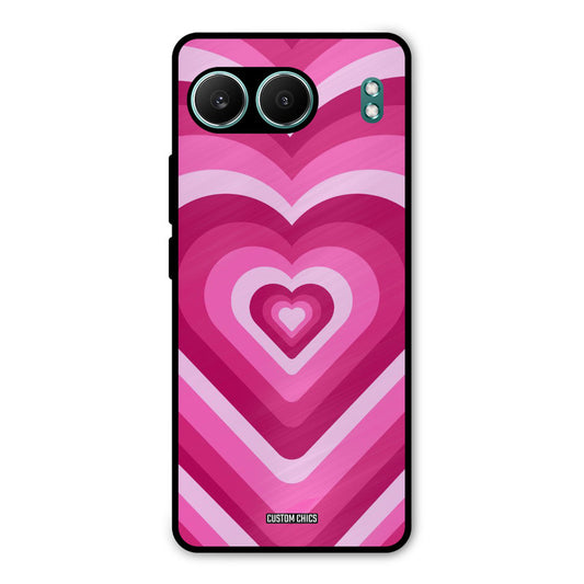Red Pink Heart OnePlus Nord 4 Mobile Back Cover - Aesthetic PrintShield Case