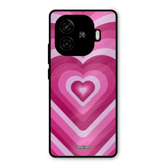 Red Pink Heart iQoo Neo 10R Mobile Back Cover - Aesthetic PrintShield Case