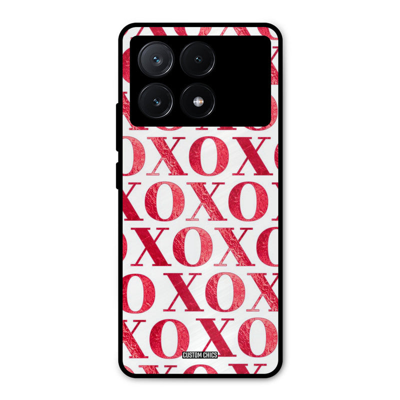 Red XOXO Poco X6 Pro Mobile Back Cover - Cute PrintShield Case