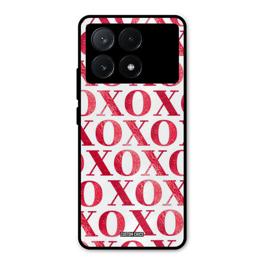 Red XOXO Poco X6 Pro Mobile Back Cover - Cute PrintShield Case