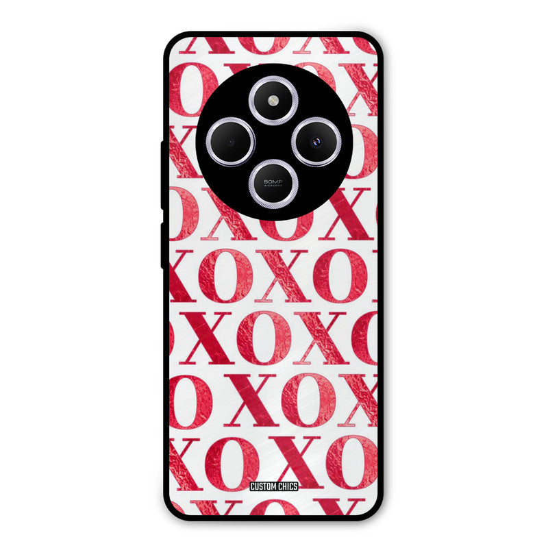 Red XOXO Poco M7 Mobile Back Cover - Cute PrintShield Case