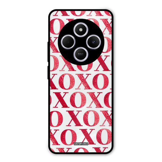 Red XOXO Poco M7 Mobile Back Cover - Cute PrintShield Case
