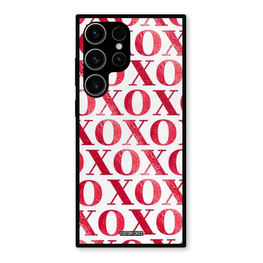 Red XOXO Samsung Galaxy S23 Ultra Mobile Back Cover - Cute PrintShield Case
