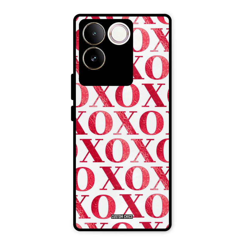 Red XOXO Vivo T2 Pro Mobile Back Cover - Cute PrintShield Case