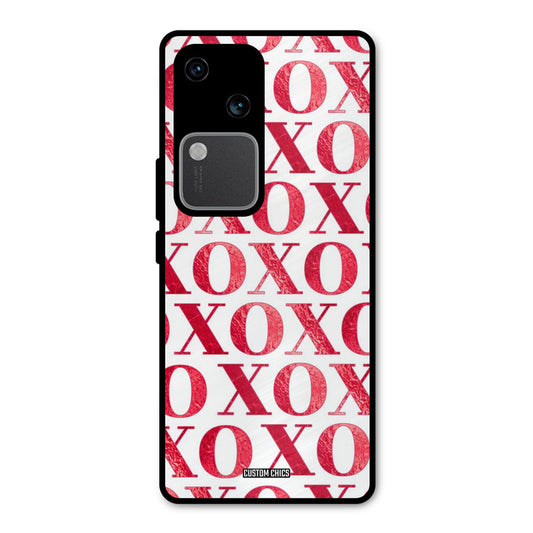 Red XOXO Vivo V30 Mobile Back Cover - Cute PrintShield Case