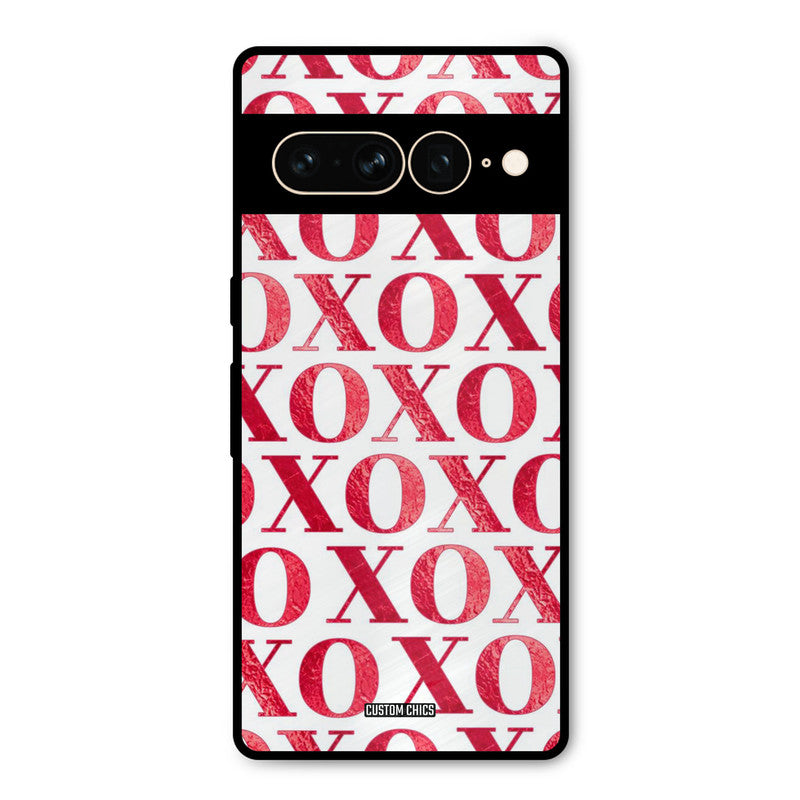 Red XOXO Google Pixel 7 Pro Mobile Back Cover - Cute PrintShield Case