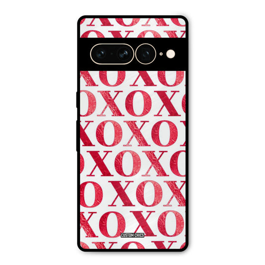 Red XOXO Google Pixel 7 Pro Mobile Back Cover - Cute PrintShield Case