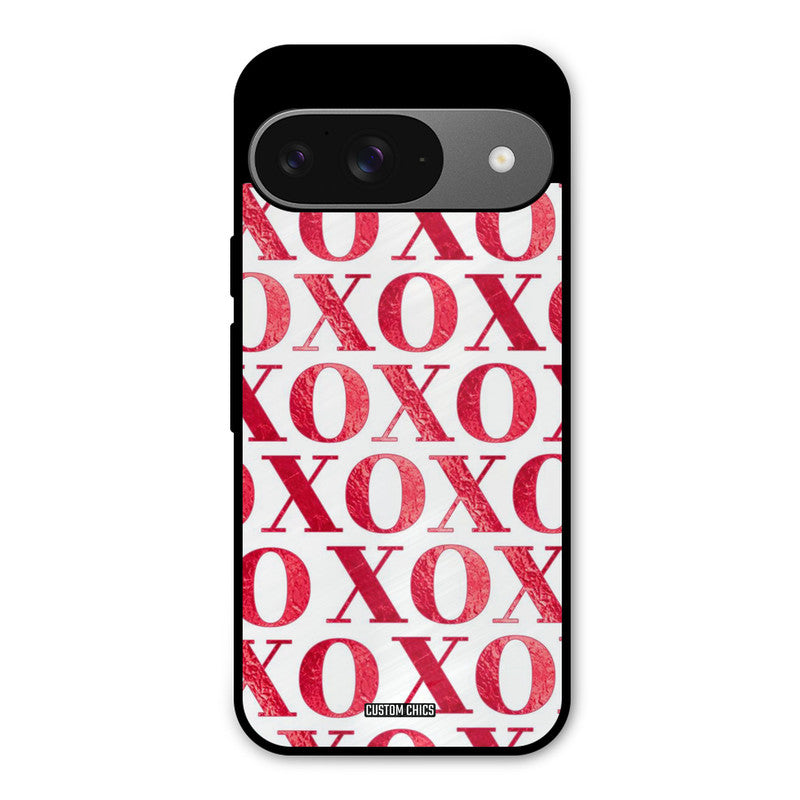 Red XOXO Google Pixel 9 Mobile Back Cover - Cute PrintShield Case