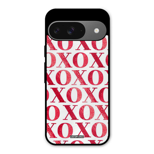 Red XOXO Google Pixel 9 Mobile Back Cover - Cute PrintShield Case